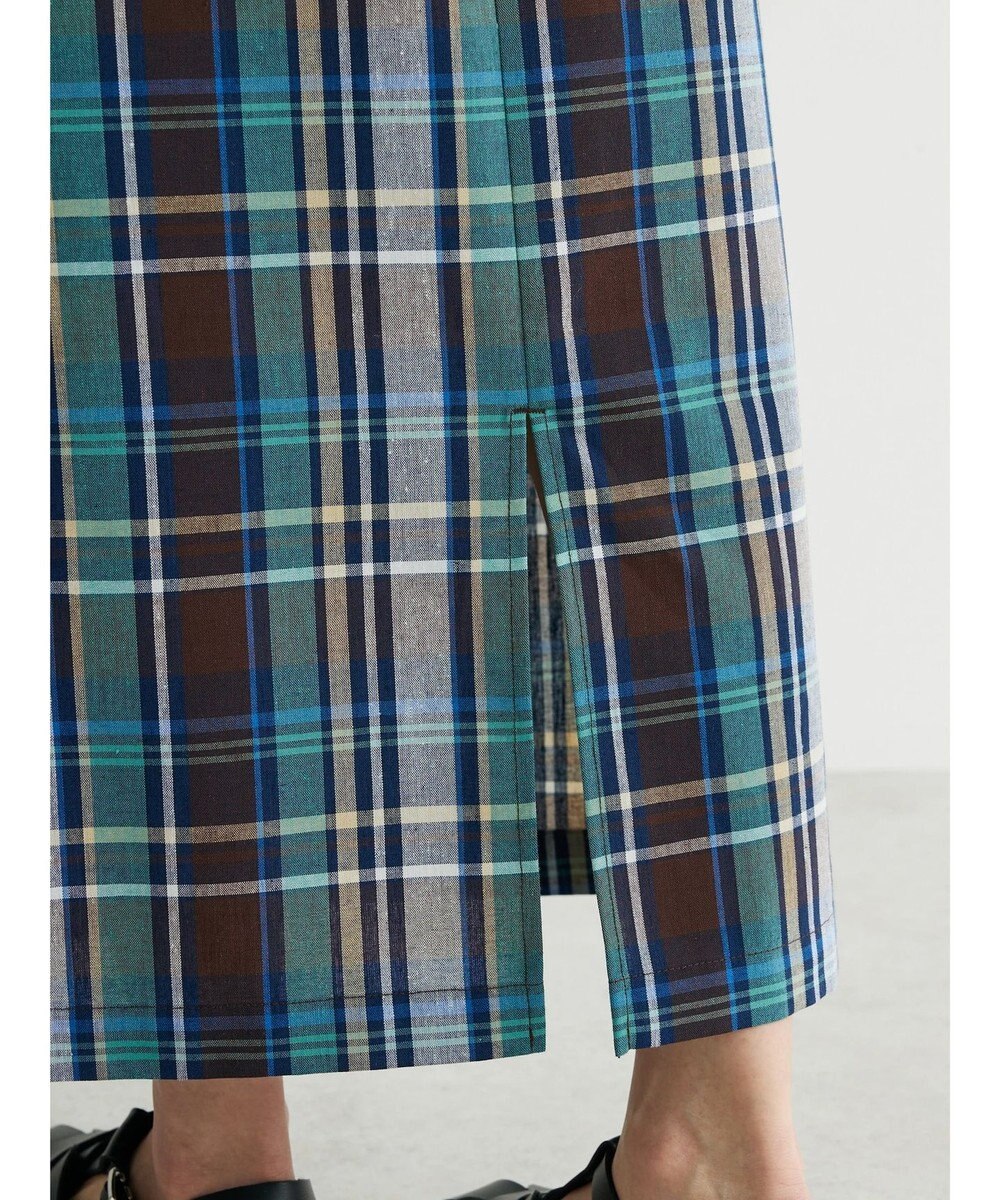 Green Parks 綿麻混イージータイトスカート 