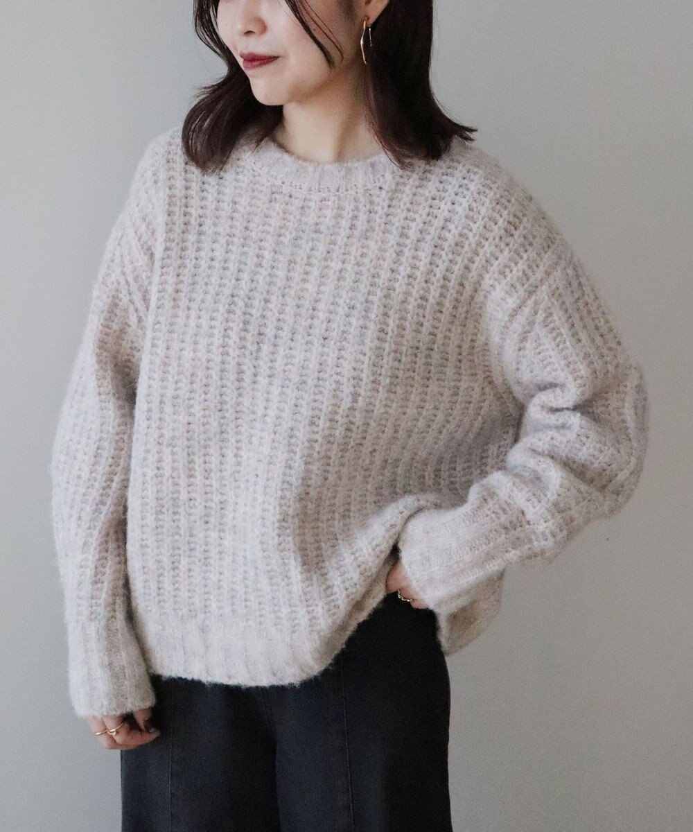 Green Parks ざっくりローゲージニットプルオーバー 