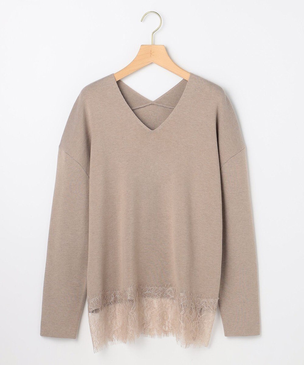 組曲 S レースモチーフニットプルオーバー 