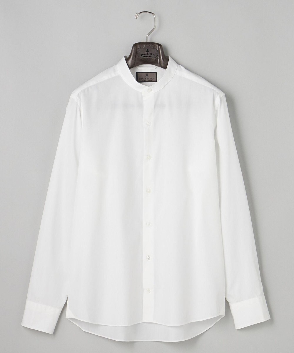 GOTAIRIKU 【シワになりにくい/洗える】ＴＣブロード シャツ_バンドカラー 