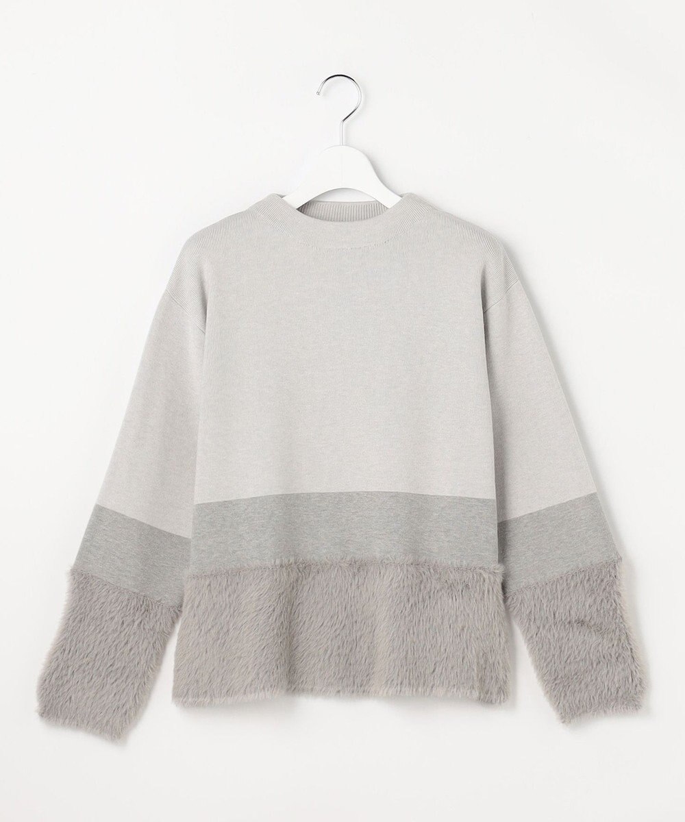 ANY SIS フェザーブロッキング ニット 