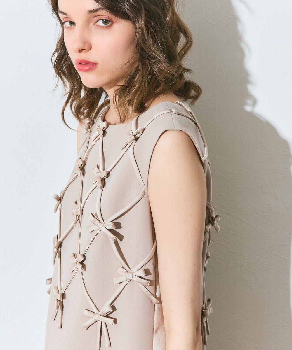 GRACE CONTINENTAL リボンモチーフドレス 