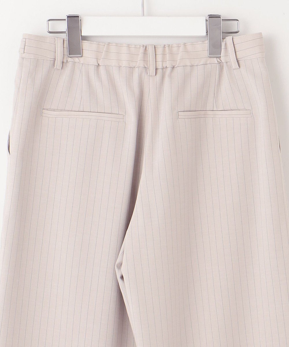 J.PRESS LADIES L 【洗える・吸汗速乾】ウェザーピンストライプ ワイド パンツ 