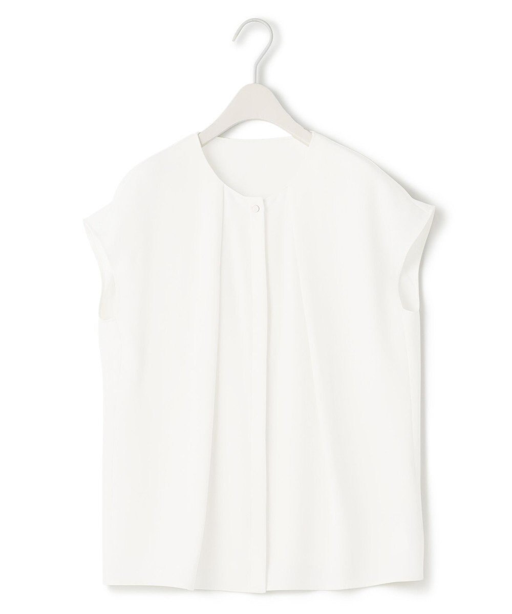 ICB 【洗える】エステルダブルクロス プルオーバーブラウス 