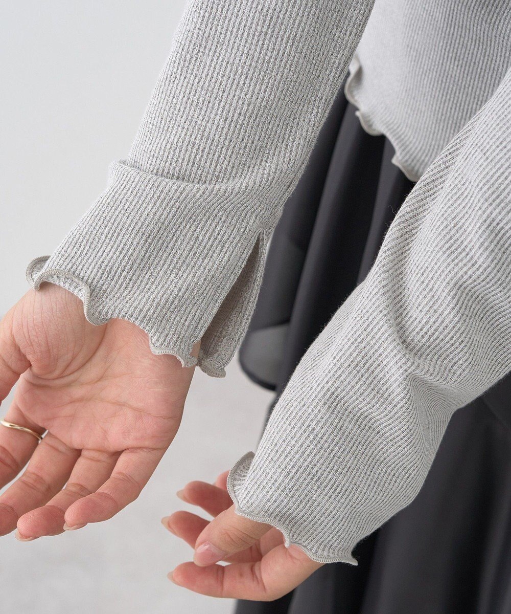 earth music&ecology ラメテレコボートネックプルオーバー 