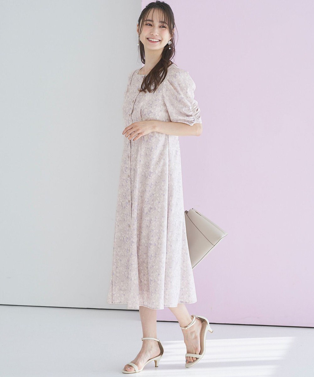 ANY SIS 【洗える】ファジープリント ワンピース 