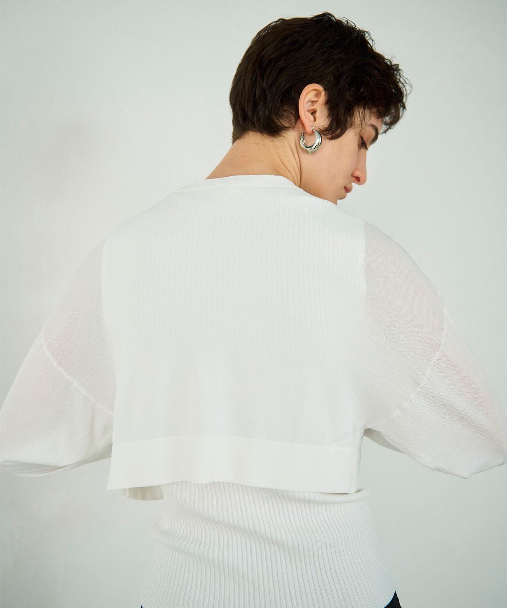 GRACE CONTINENTAL ショートドルマンニットカーディガン 