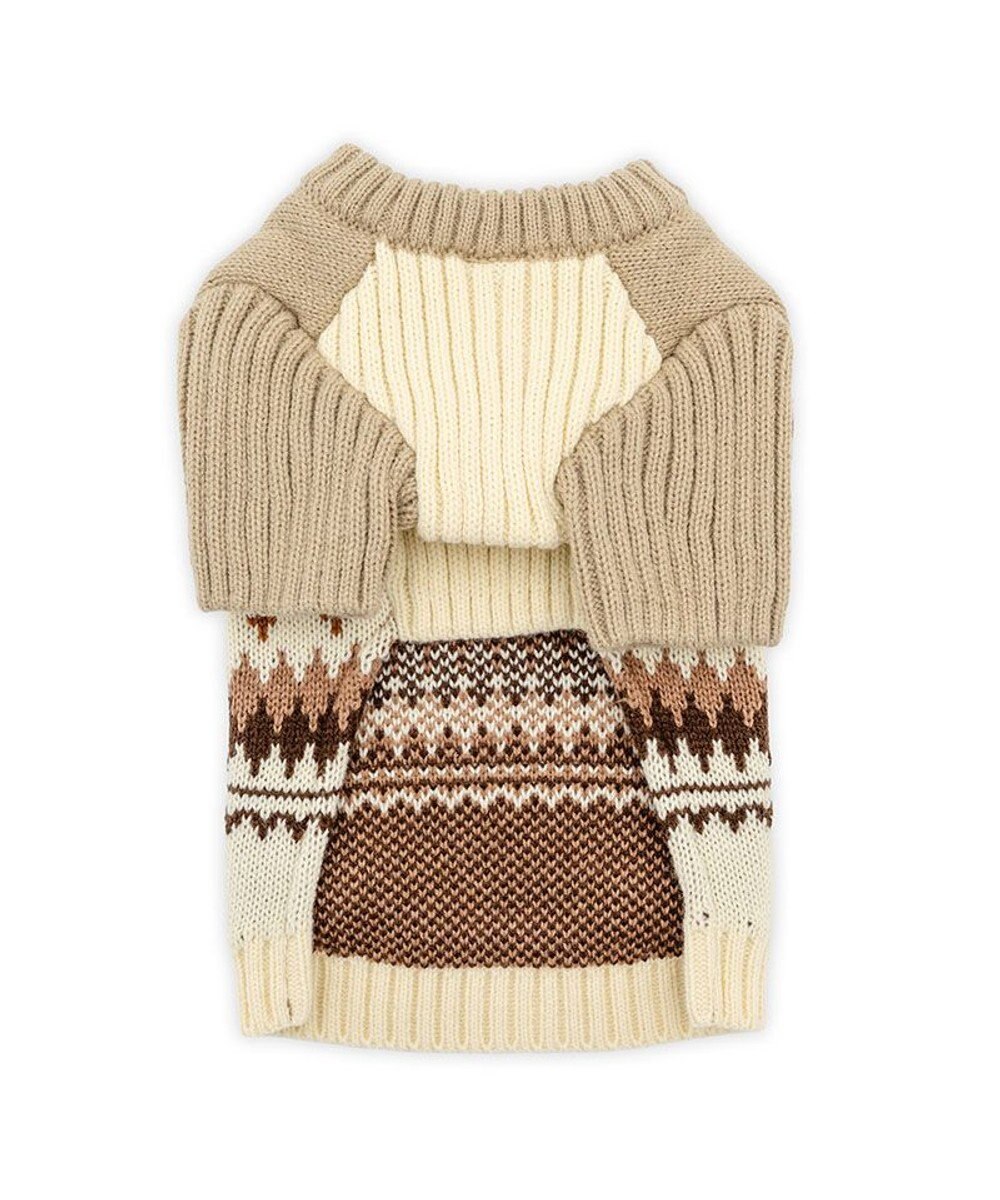 PET PARADISE ペットパラダイス ハーフジップアップ ニット 《モカ》 小型犬 