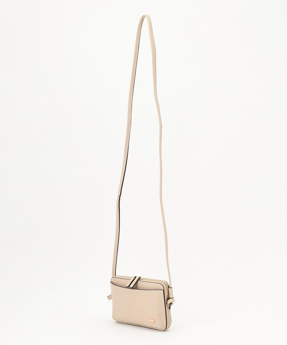 LA BAGAGERIE 【レザー×ステッチ】スクエアマルチポシェット 