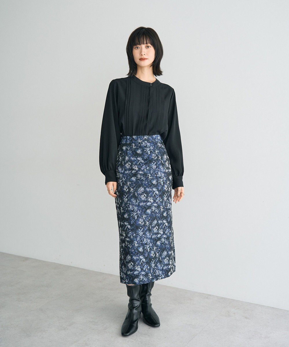 YECCA VECCA ジャガードナロースカート 