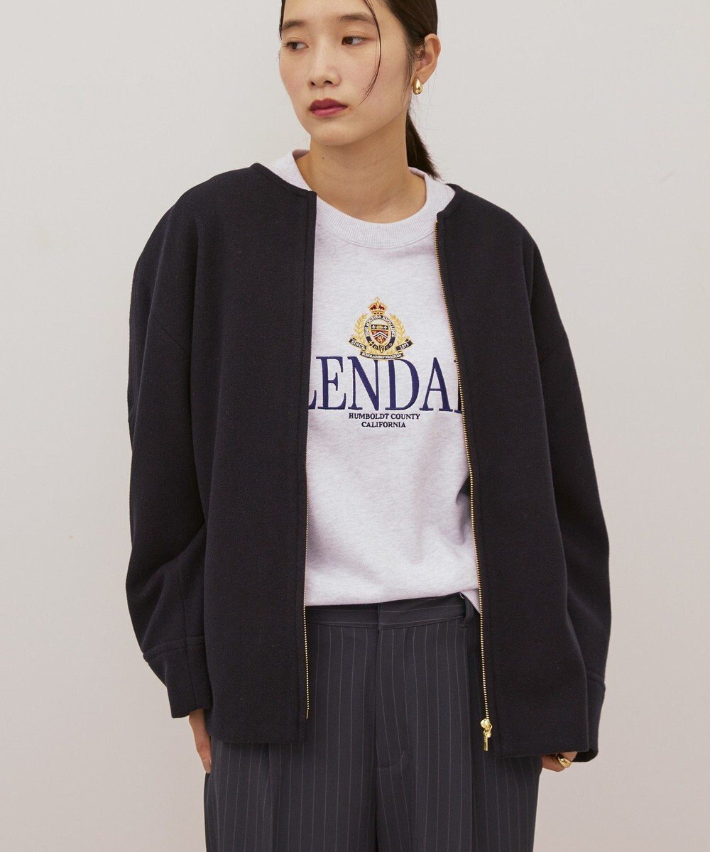 AMERICAN HOLIC 【選べる丈】中空FIBERノーカラーコート 