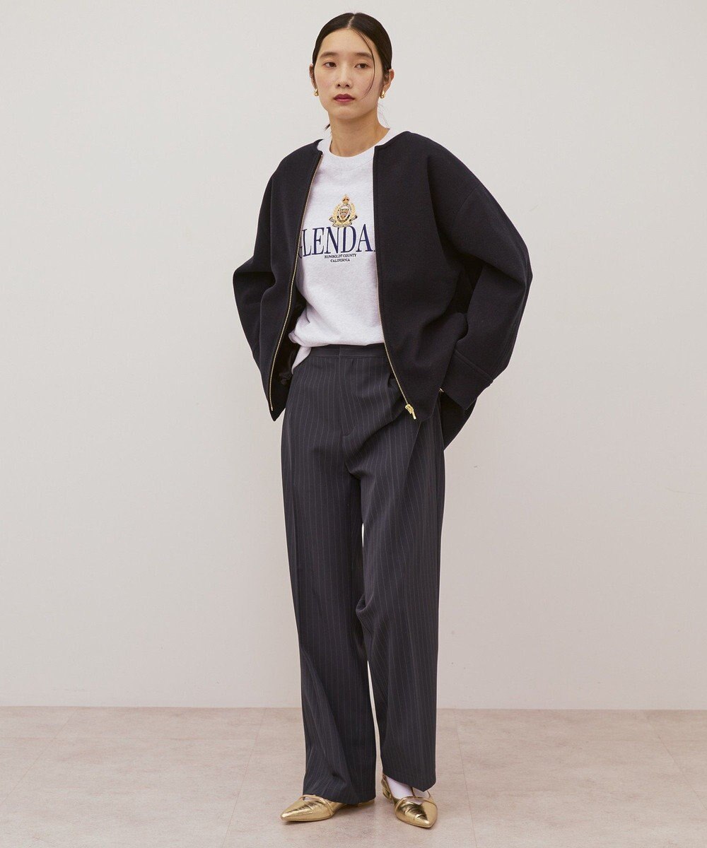 AMERICAN HOLIC 【選べる丈】中空FIBERノーカラーコート 