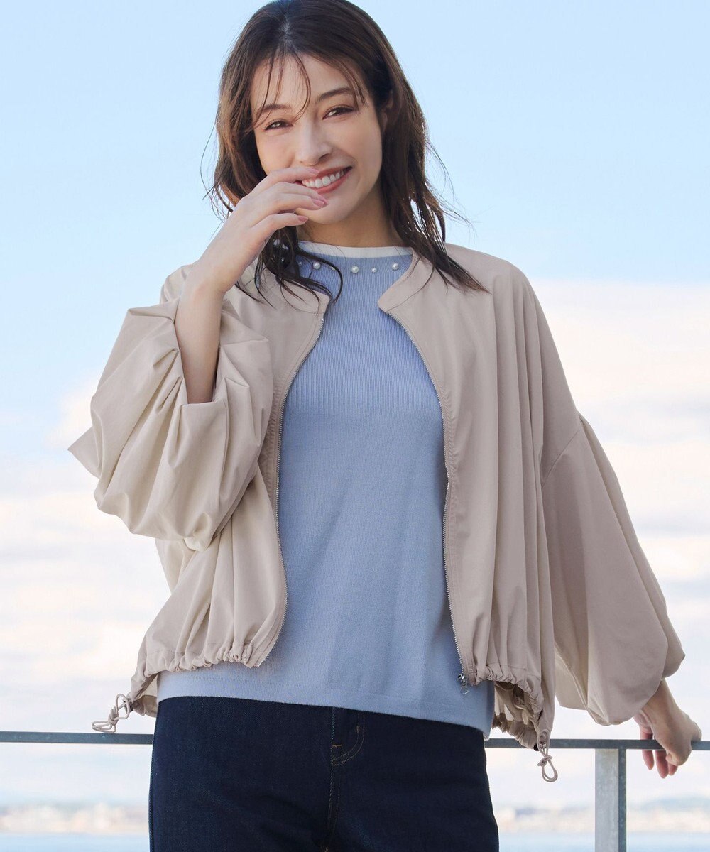 Tiaclasse 【洗える】バルーン袖ストレッチジャケット 