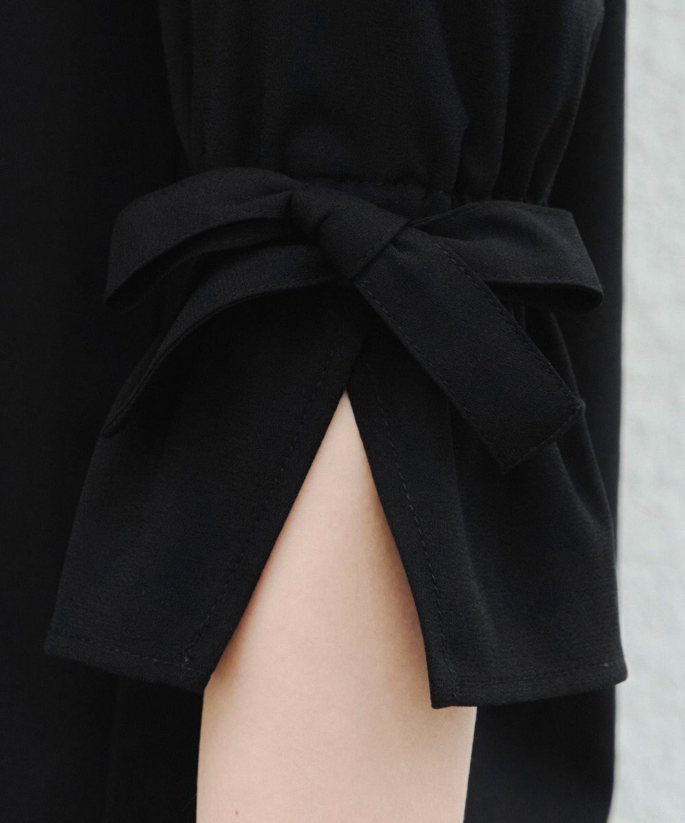 Tiaclasse L 【洗える】リボンスリーブブラウス 