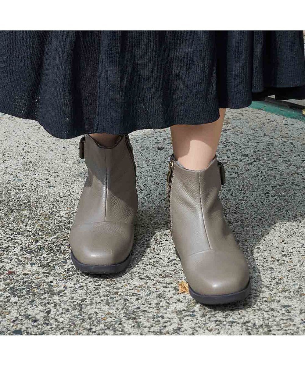 ing <ing>【WEB限定】ベルトデザインショートブーツ 