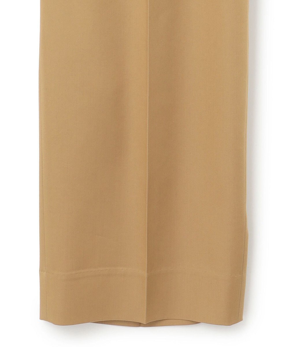 ICB 【洗える】リヨセルサテンストレッチ ワイドストレートパンツ 