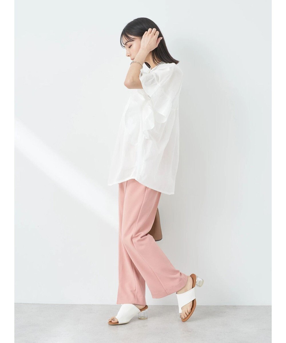 earth music&ecology カットツイルスリットセミフレアパンツ 