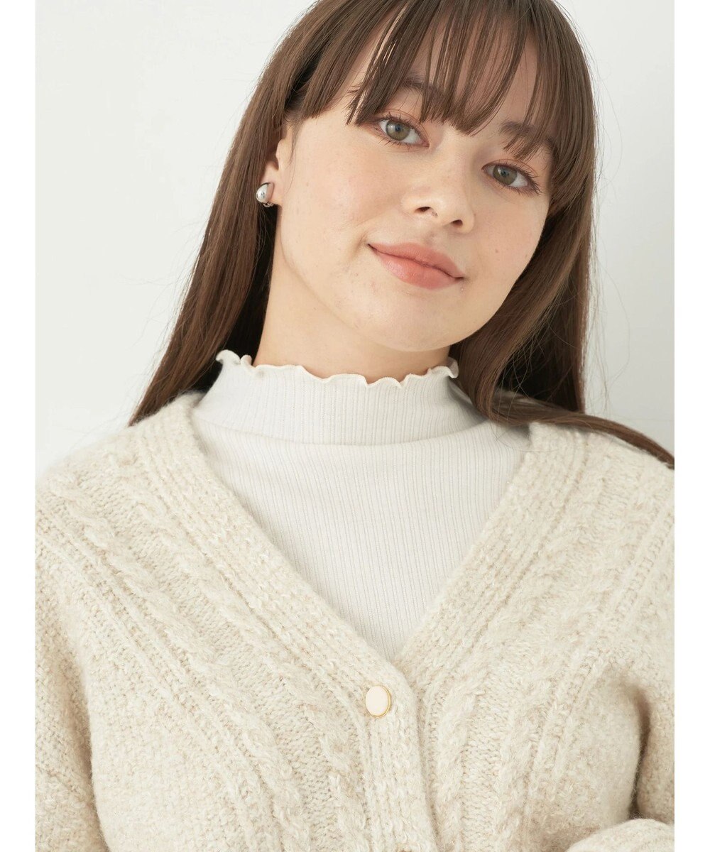 earth music&ecology ラメスラブニットカーディガン 