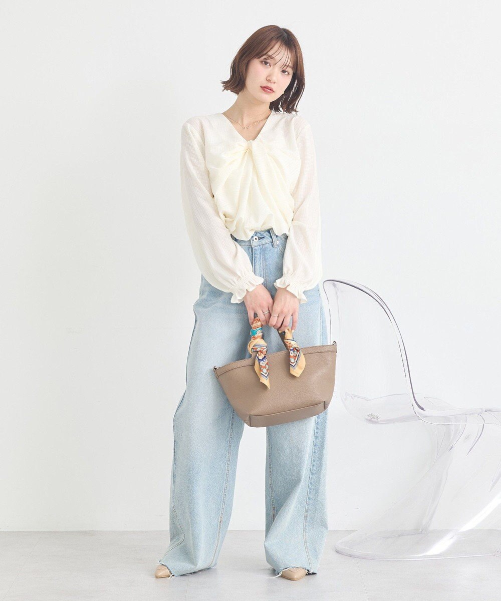 earth music&ecology フロントツイストブラウス 