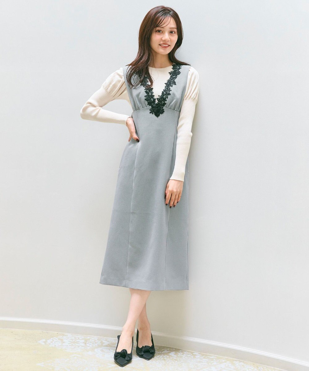 Feroux 美シルエットレース ジャンパースカート 