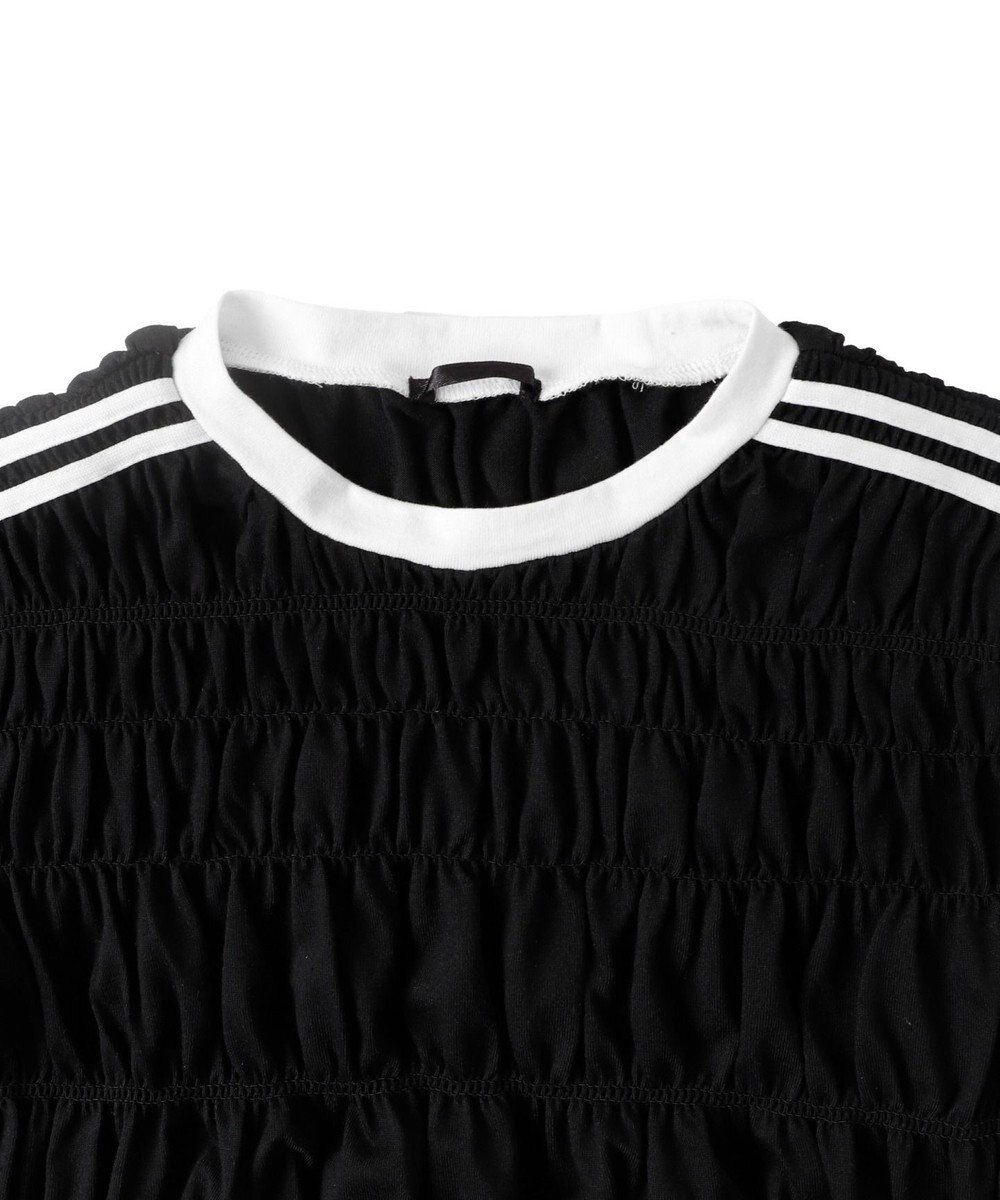 WEGO ラインデザインシャーリングトップス 