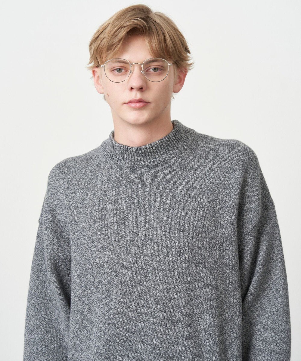 ATON WOOL MOULINE | モックネックセーター - UNISEX 