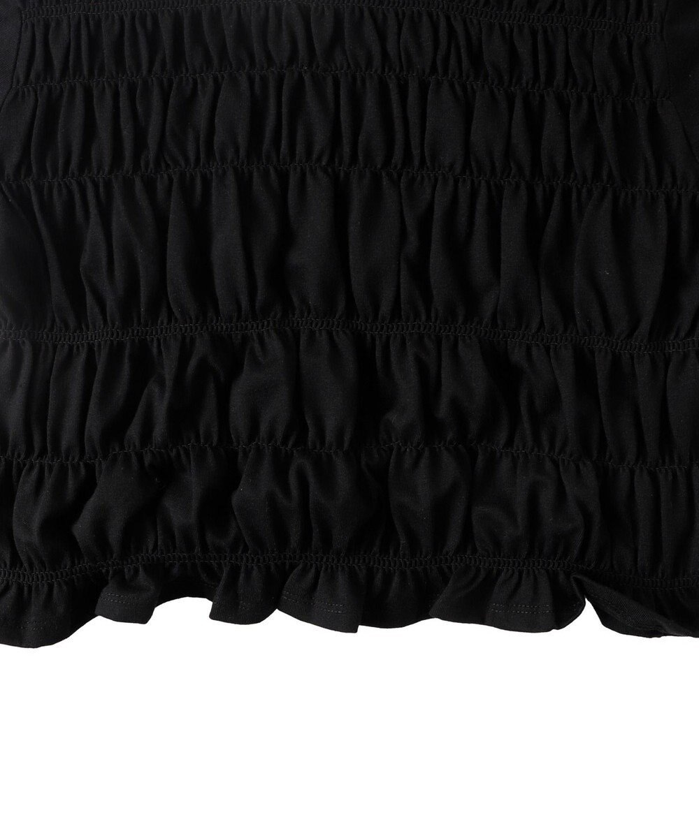 WEGO ラインデザインシャーリングトップス 