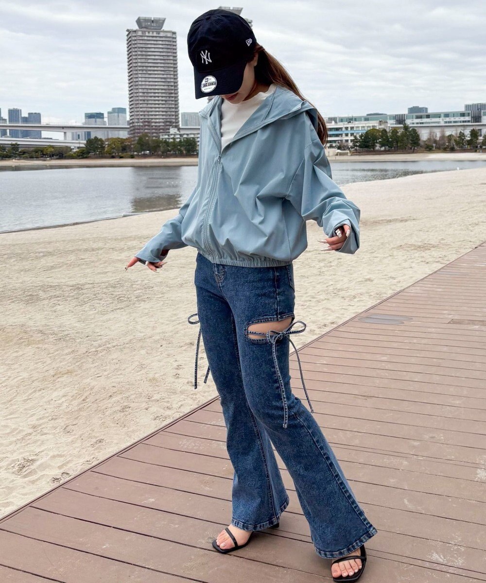 WEGO 【日焼け対策/セットアップ対応】ラッシュガードZIPパーカー 