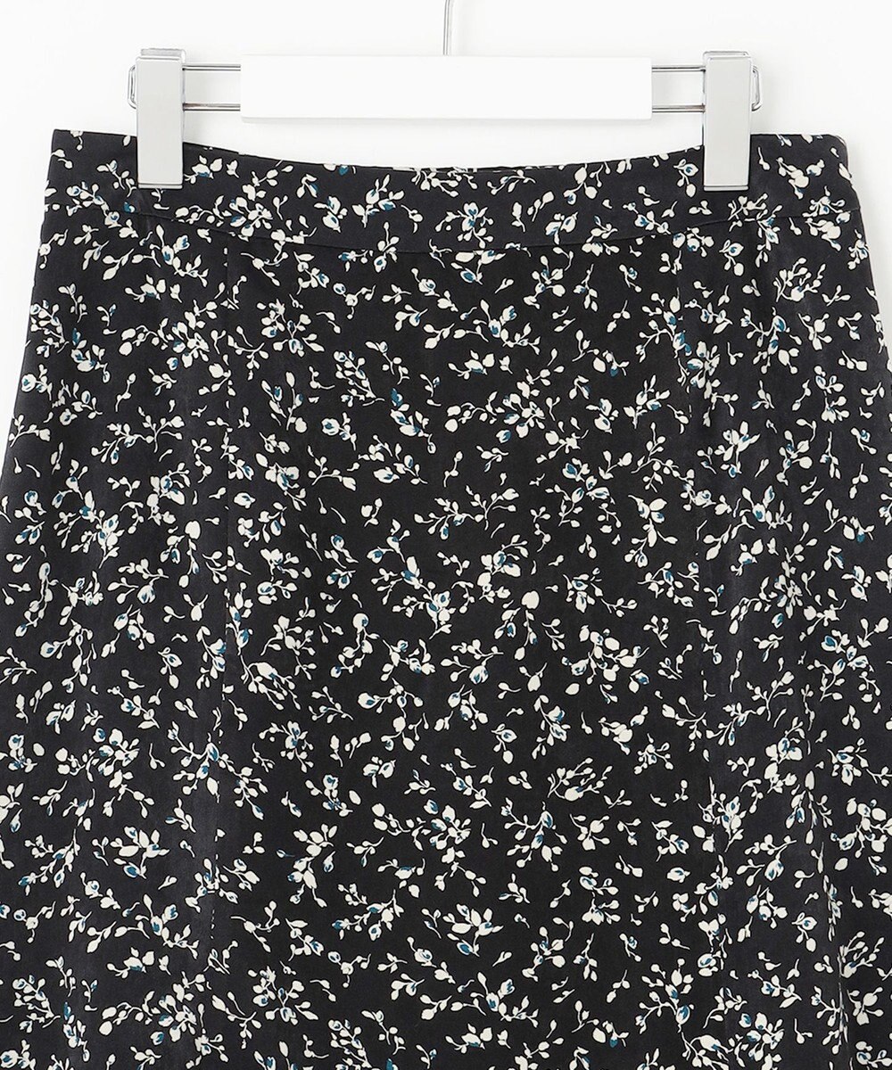 J.PRESS LADIES S 【洗える】ピーチサテン フラワープリント スカート 