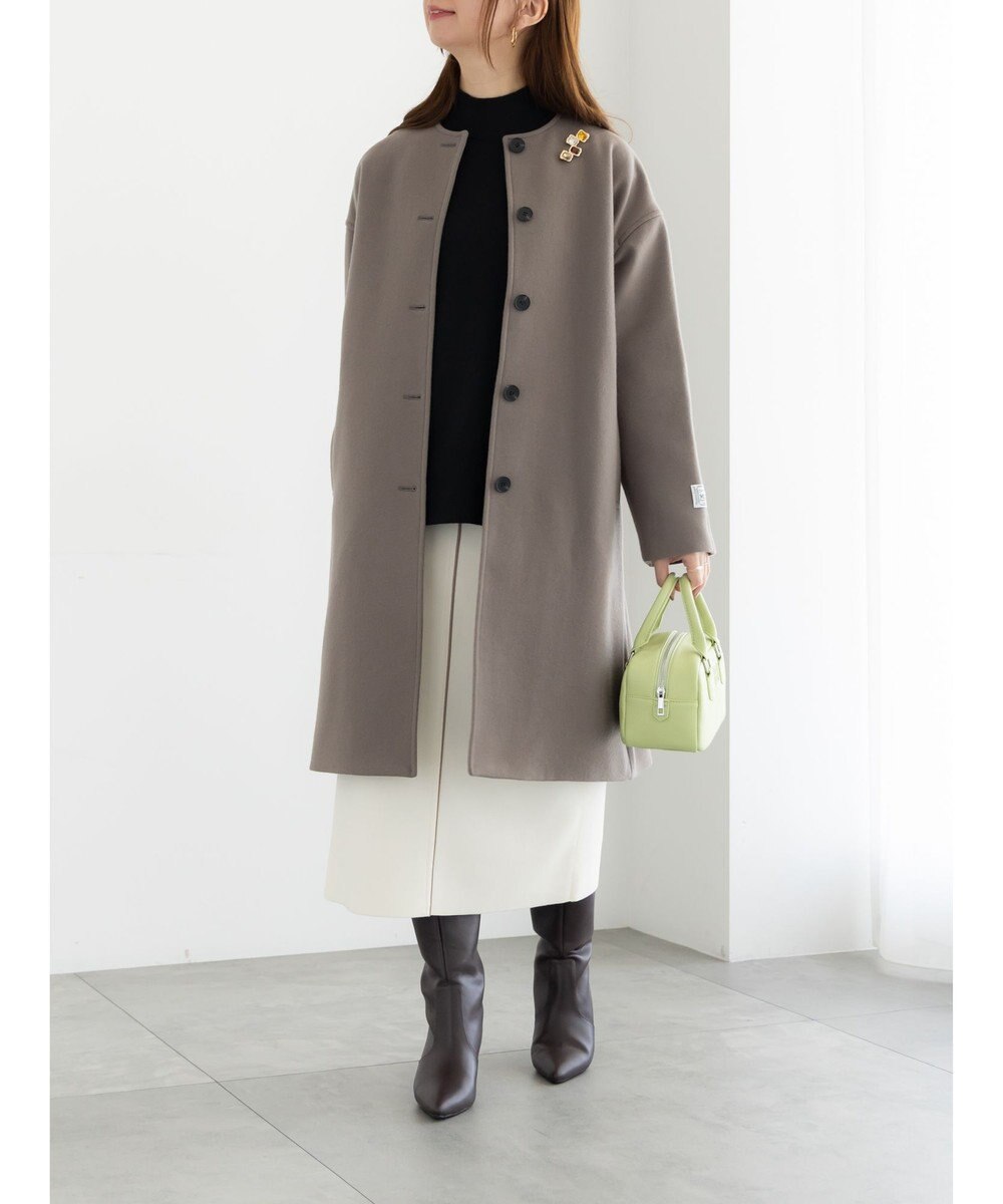 Te chichi ウールメルトンノーカラーロングコート《2025winter catalog item》 