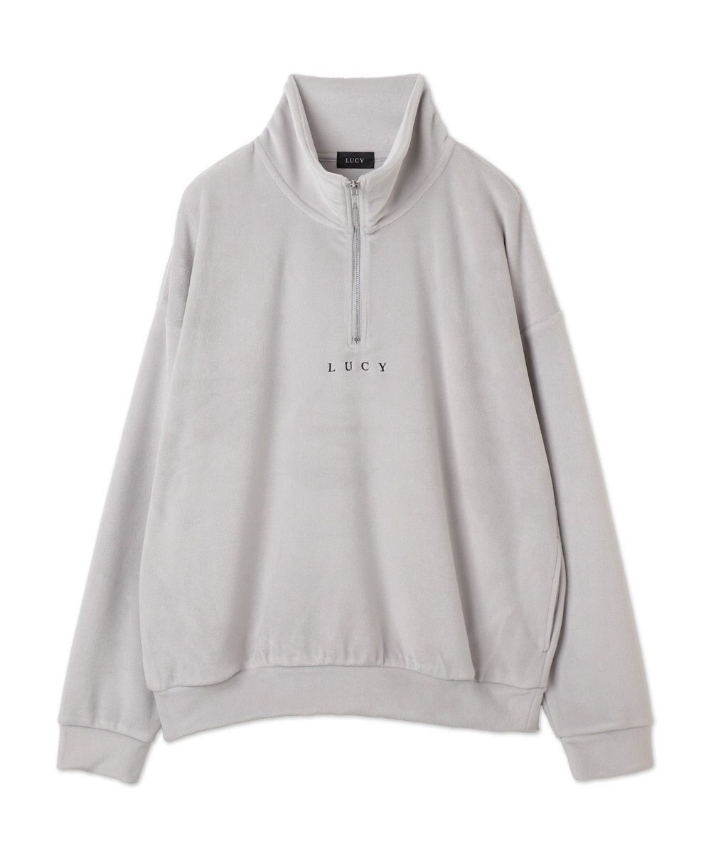 WEGO 【ユニセックス着用ITEM】マイクロシャギーワンポイントハーフZIPプルオーバー 