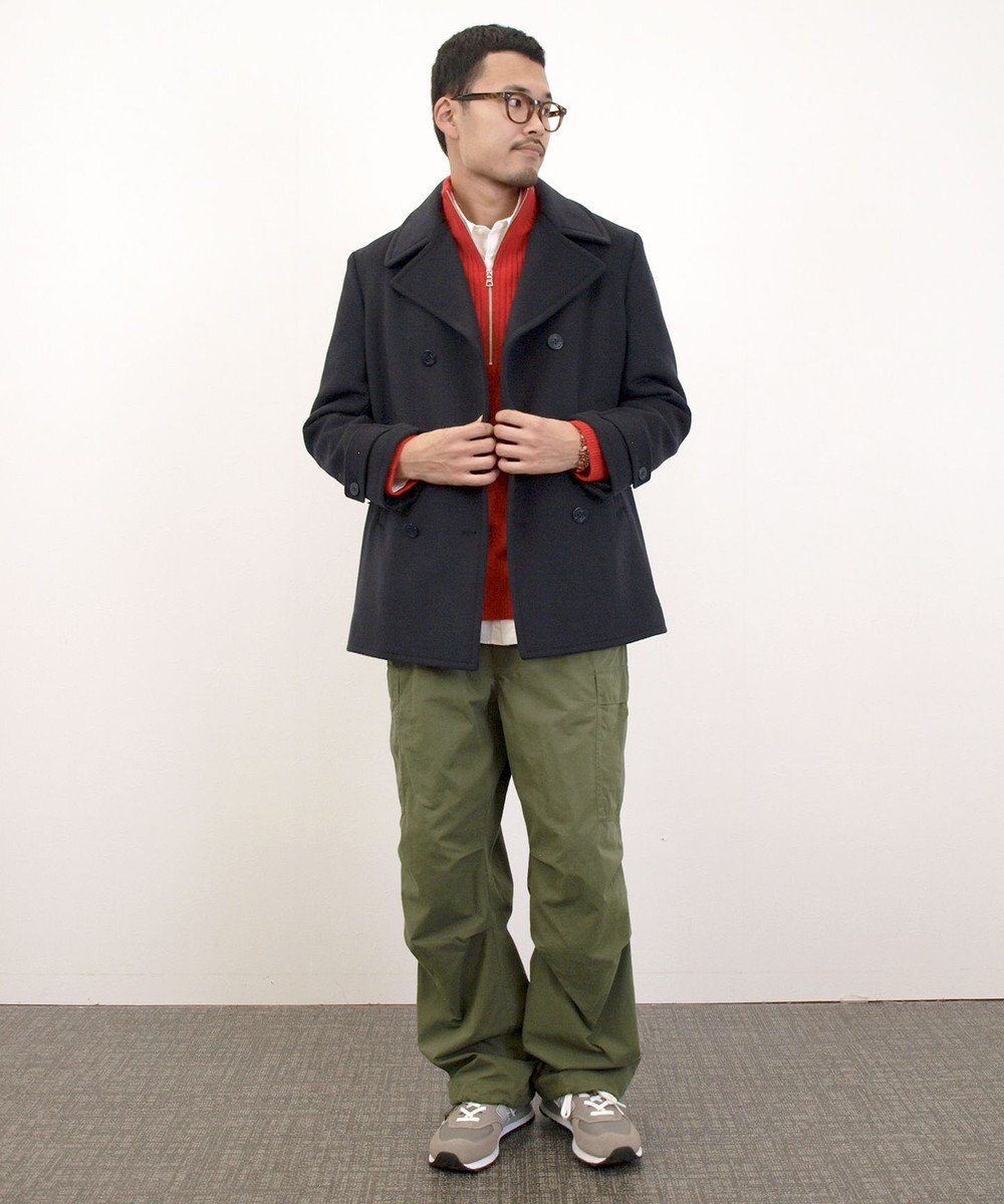 J.PRESS YORK STREET 【UNISEX】:ウールカシミヤ ハーフジップニット 