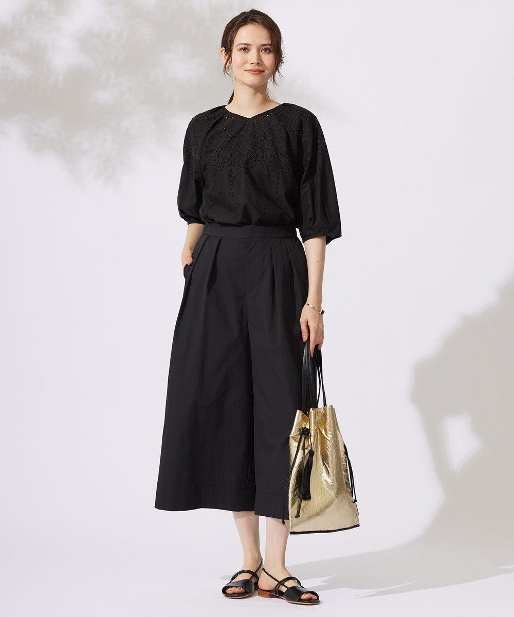 自由区 L 【カタログ掲載・洗える】タックガウチョ パンツ 