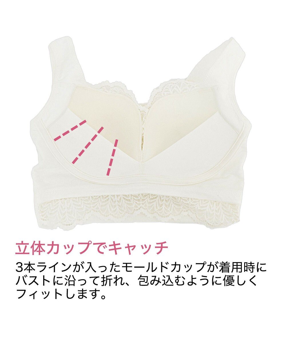 BRADELIS New York 【BRADELIS Me / ノンワイヤー・バストアップ】レーシィオールインワンブラ 日中も就寝時も快適に補正するブラ 