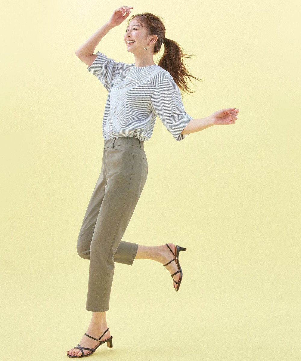 ANY SIS 【洗える】ノーカラーシャツ ブラウス 