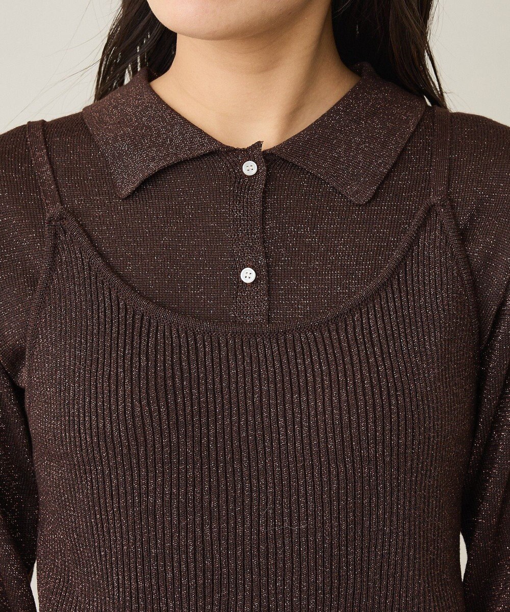 CRAFT STANDARD BOUTIQUE ポロ衿アンサンブルニット 