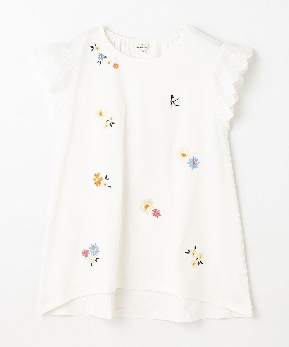 組曲 KIDS 【150-160㎝】フラワーエンブロイダリー チュニック 