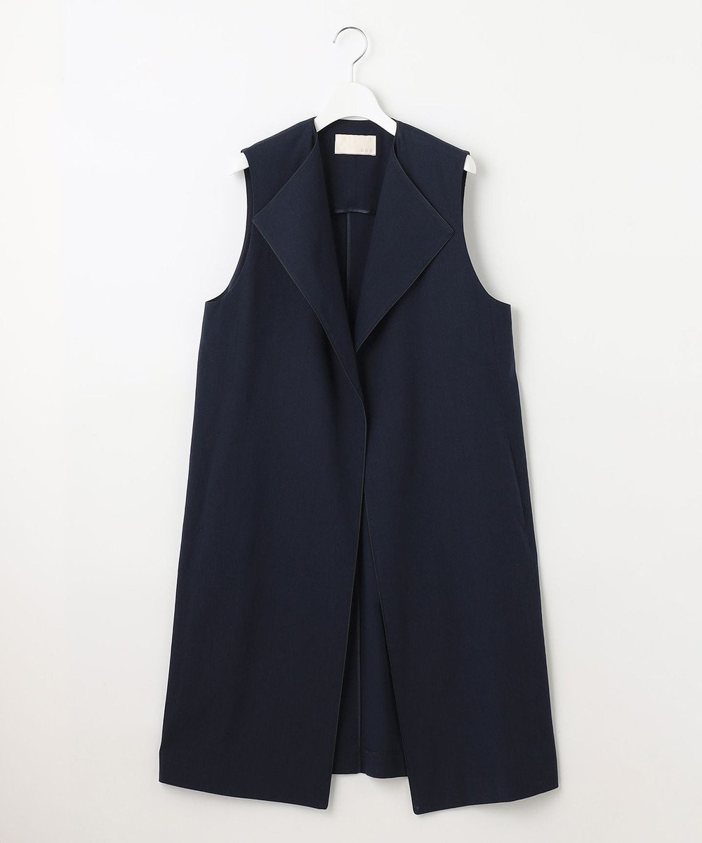 自由区 L 【洗える】テンセルリネンストレッチ ジレ 