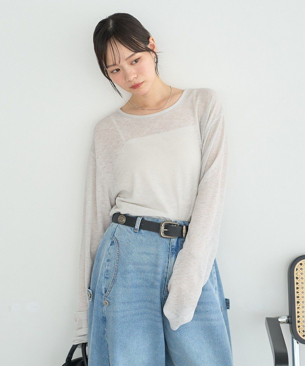earth music&ecology シアーワッフルプルオーバー 