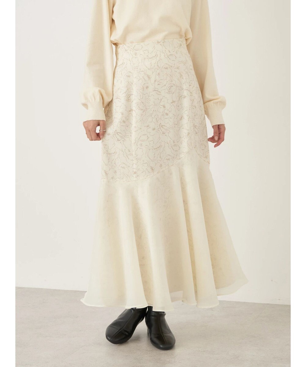 earth music&ecology 切替フラワースカート 