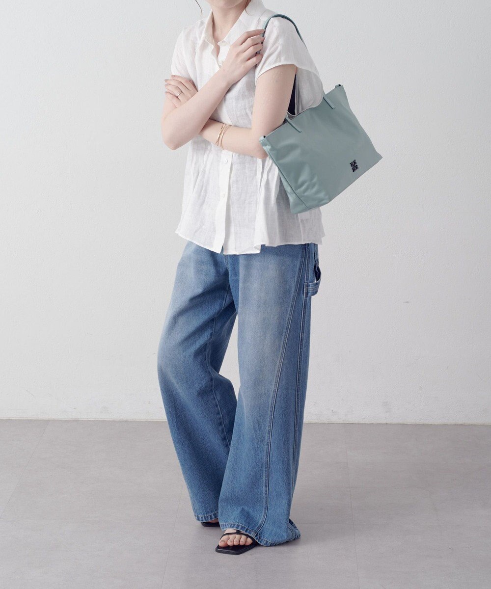 russet バイカラーレザーハンドルトートバッグ(SF-279) 