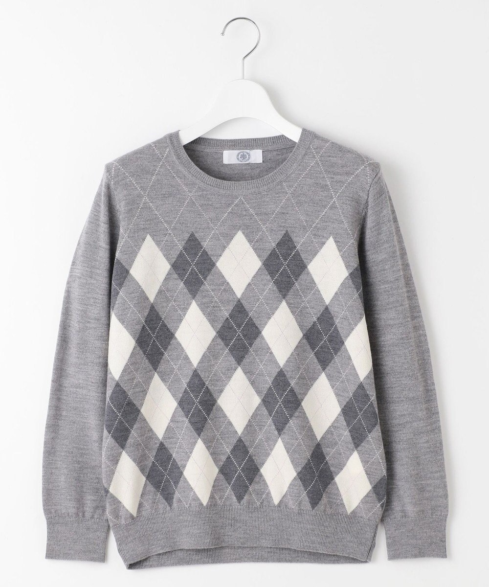 J.PRESS LADIES L 【洗える】アーガイル ツイン ニット 