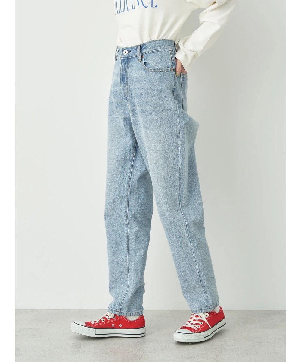 earth music&ecology ウ゛ィンテージ加工テーパードデニム 