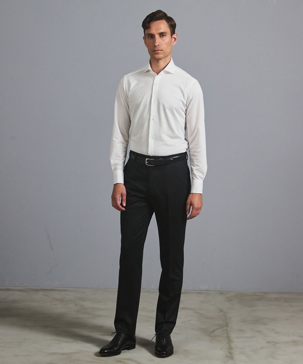 GOTAIRIKU 【ストレッチ/洗える】Albini ジャージ シャツ_ カッタウェイカラー 