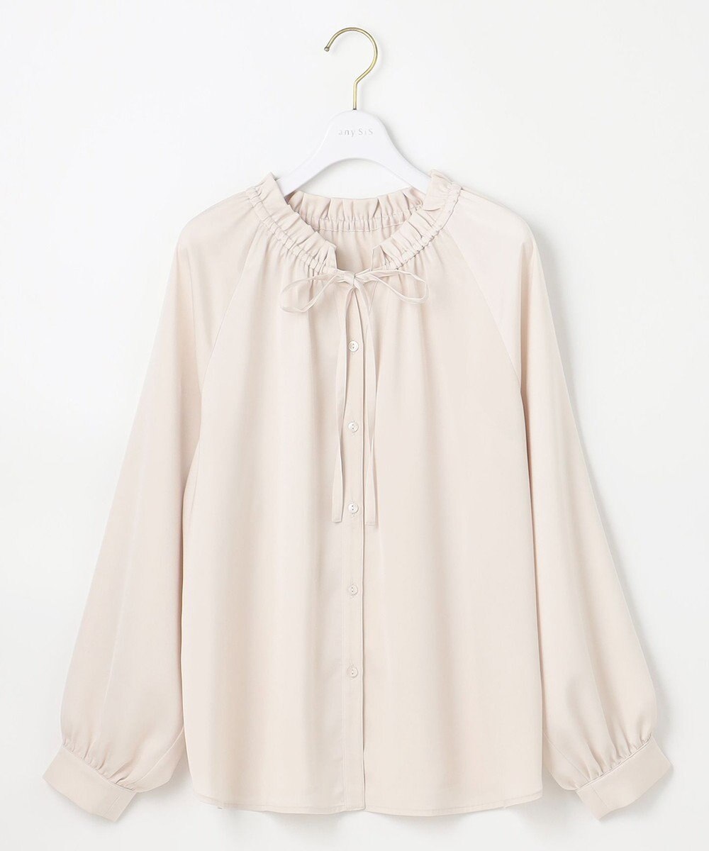 ANY SIS 【前後着用可能】ギャザーネック ブラウス 