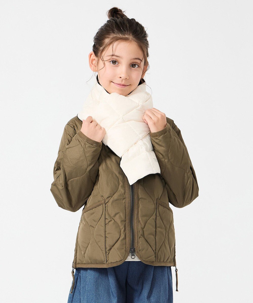 UNFILO 【120-150cm】TAION ミリタリーZIP Vネック ダウンジャケット(UNISEX) 