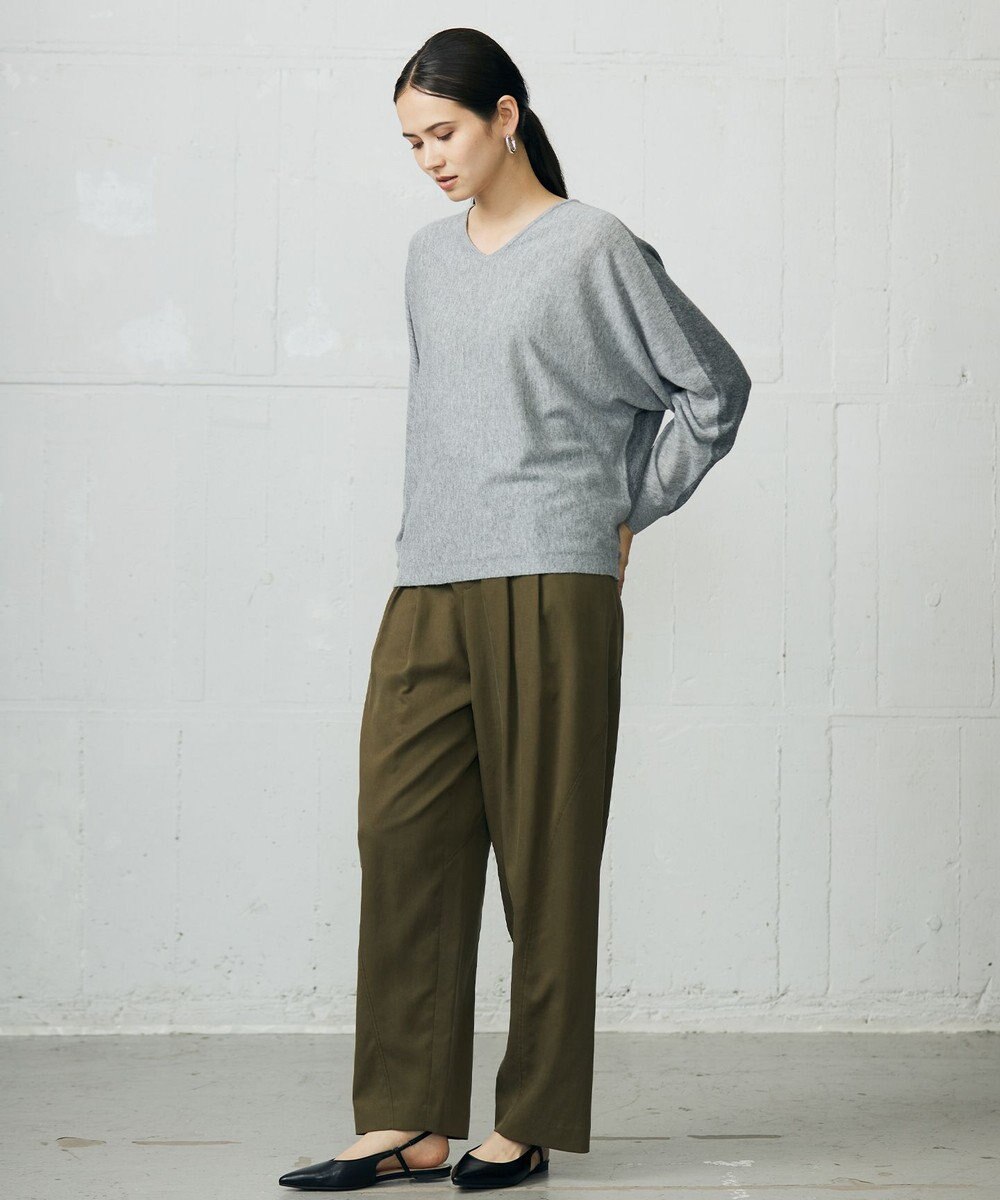 自由区 L 【カタログ掲載】ファインウールカシミヤドルマンシルエット ニット 