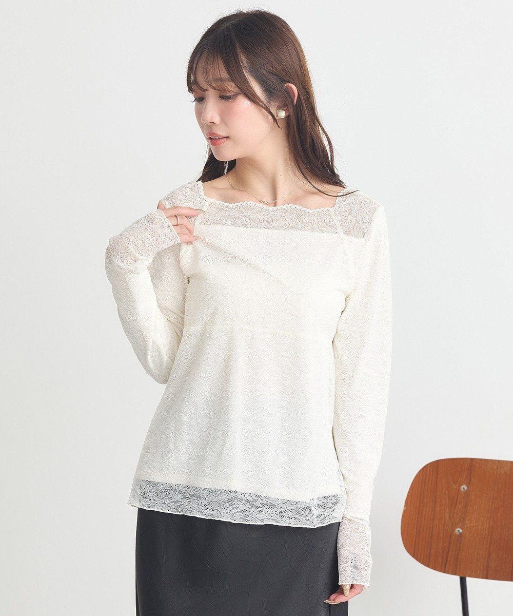 earth music&ecology 【吸湿発熱】【2WAY】あったかフェミニンインナー（２ｗａｙネック） 