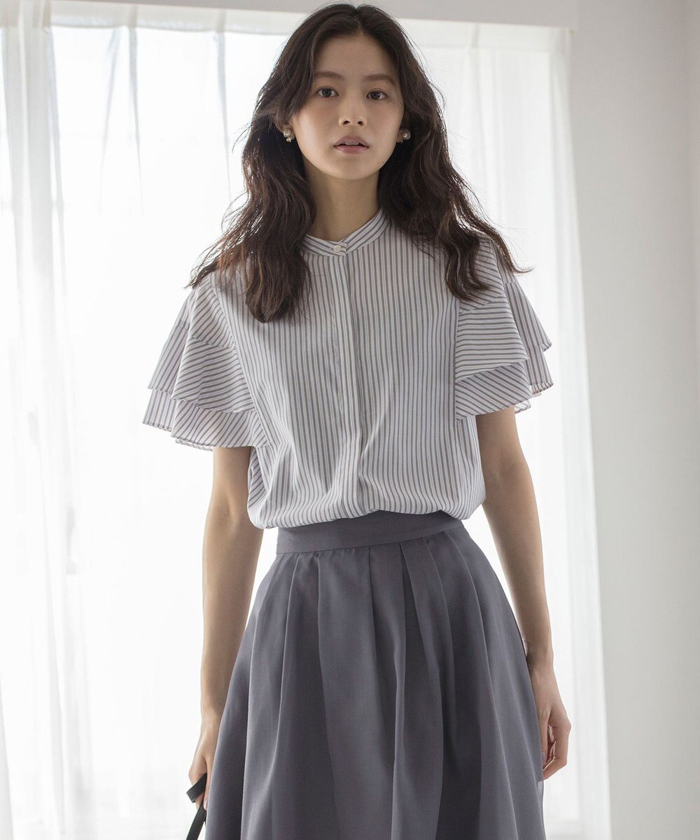 組曲 コットンレーヨンシャーティング ブラウス 