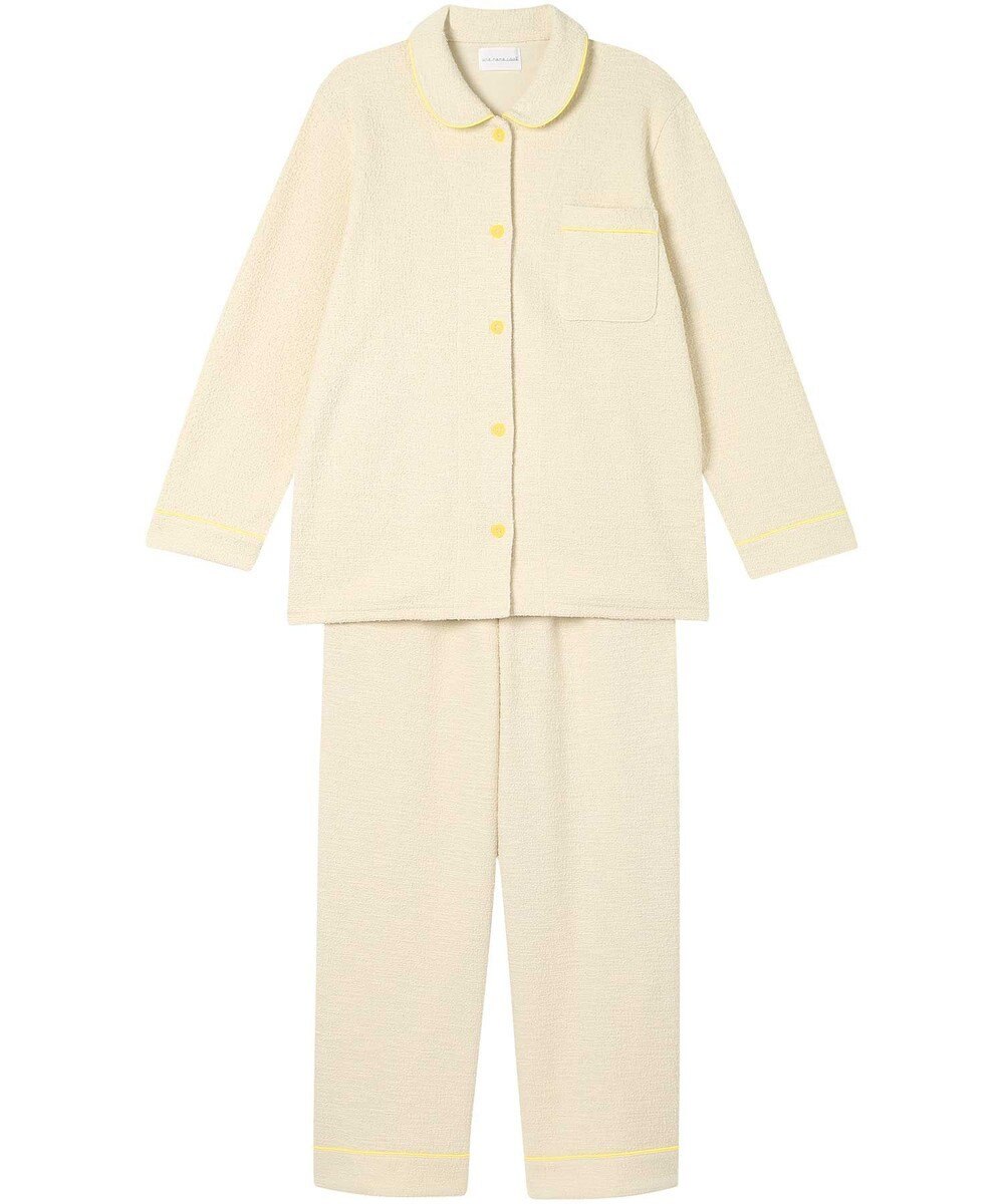 une nana cool 【綿混】カジュアルスラブツィード 長袖開襟パジャマ 